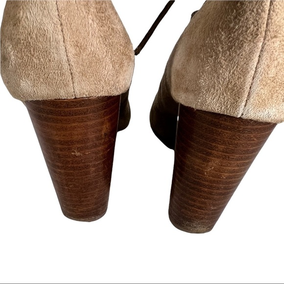 Adrienne Vittadini Smily Tan Ankle Wrap Heels - Picture 7 of 11